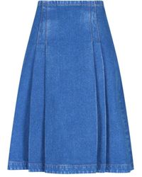 Marni - Denim Midi Skirt - Lyst