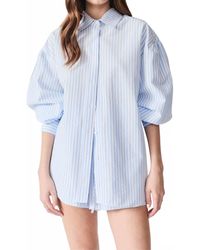 DELUC - Felicity Oversized Striped Button Down Shirt - Lyst