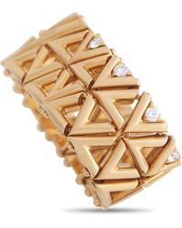 Louis Vuitton Speedy Faux Pearls Gold Tone Metal Ring Size 53 - ShopStyle