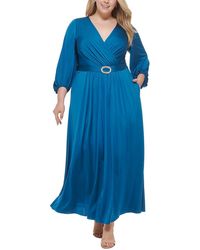 Eliza J - Plus Knit Long Sleeve Evening Dress - Lyst