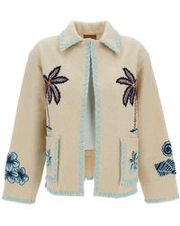 Alanui - Cream Remember Me Embroidered Wool Jacket - Lyst