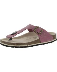 Sanita - Bora Bora Leather Slip-on T-strap Sandals - Lyst
