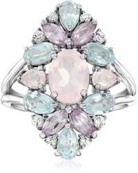 Ross-Simons - Rose Quartz And Pastel Multi-Gemstone Ring - Lyst