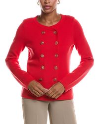 St. John - Double-Breasted Knit Jacket - Lyst