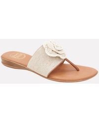 Andre Assous - Nara Linen Featherweights Sandals - Lyst