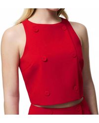 French Connection - Azra Twill Double Breasted Top - Lyst