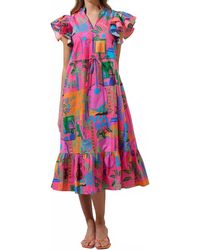 Sugarlips - Lanus City Dillan Midi Ruffle Dress - Lyst