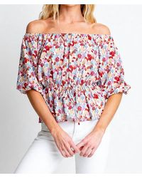 MONTE - Nellie Peasant Top - Lyst