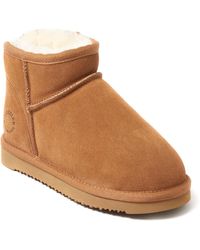 Dearfoams - Fireside By Riverland Genuine Shearling Micro Bootie - Lyst