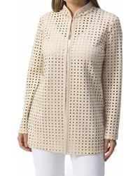 Joseph Ribkoff - Laser Cut Suede Cover Up Jacket - Lyst
