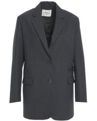 Ottod'Ame - Textured Oversized Blazer With Classic Notch Collar And Flap Pockets - Lyst