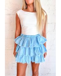 Day + Moon - Top Tier Ruffle Skorts - Lyst