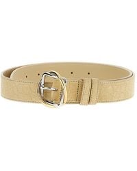 Jacquemus - Suede Leather Belt With Two-Tone Metal Buckle - Lyst