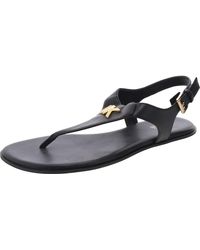 MICHAEL Michael Kors - Jilly Flat Padded Insole Faux Leather Thong Sandals - Lyst