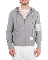 Thom Browne - 4Bar Cotton Zip Hoodie - Lyst