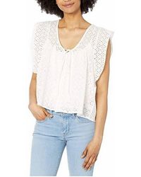Bishop + Young - Nadia Flutter Sleeve Top In White - Lyst