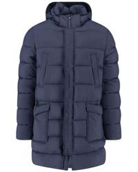 Herno - Long Padded Quilted Jacket With Detachable Hood - Lyst