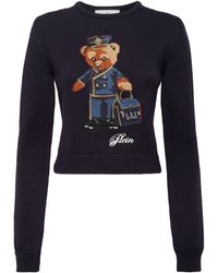 Philipp Plein - Cropped Round Neck Pullover Teddy Doorman - Lyst