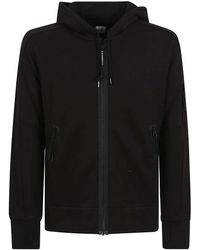 C.P. Company - Zip-Front Hooded Sweatshirt With Practical Pockets - Lyst