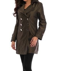 Angel - Metallic Double Breasted Rain Jacket - Lyst
