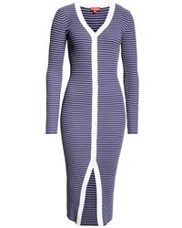 STAUD - Shoko Sweater Dress, Micro Stripe - Lyst