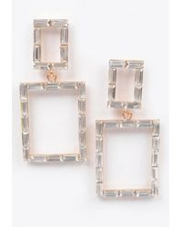 Fashnzfab - Stone Rectangle Earring - Lyst