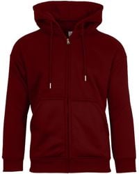 Unbranded - Faux Shearling Lined Full Zip-Up Hoodie Sweatshirt - Lyst