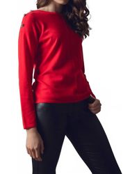Marble - Rhinestone-Buttoned Sweater - Lyst