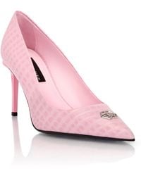 Philipp Plein - Cocco Print Decolette Mid Heels Hexagon 9 - Lyst