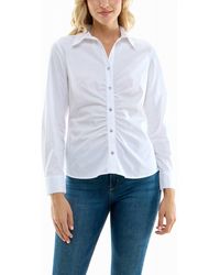 Nicole Miller - Amber Stretch Button Down Shirt - Lyst