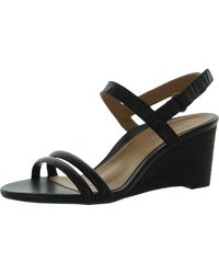 Vionic - Emmy Leather Ankle Strap Wedge Sandals - Lyst