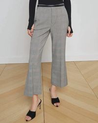L'Agence - Stacey Cropped Flare Trouser - Lyst