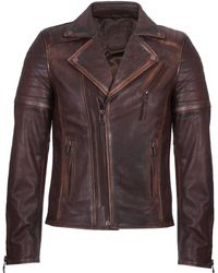 Infinity Leather - Slim Fit Brando Style Cross Zip Biker Jacket - Lyst
