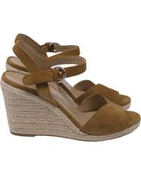 Prada - Wedge Espadrille Buckle Ankle Strap Sandal - Lyst