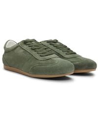 BOSS - Suede Sneakers With Logo Details - Lyst