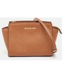 MICHAEL Michael Kors - Leather Medium Selma Crossbody Bag - Lyst