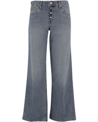 RE/DONE - Wide-Leg Cotton Denim Jeans With Washed Finish - Lyst