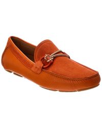 Ferragamo - Front 4 Suede & Leather Loafer - Lyst