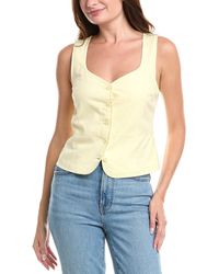 Michael Stars - Honey Linen-blend Button Vest - Lyst