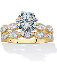Palmbeach Jewelry - 2.43 Cttw. Round-Cut Cz Two-Tone-Plated 2 Piece Bridal Ring Set - Lyst