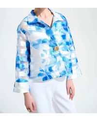 Joseph Ribkoff - Floral Shadow Stripe Jacket - Lyst