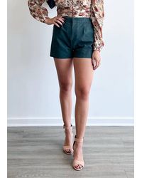 Sage the Label - Check Me Out Vegan Leather Short - Lyst