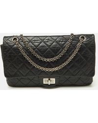 Chanel - Quilted Aged Leather Reissue 2.55 Classic 227 Flap Bag - Lyst