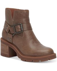 Lucky Brand - Slyvin Leather Zipper Booties - Lyst