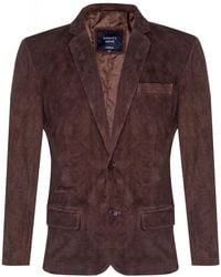 Infinity Leather - Blazer Suede Jacket Soft Italian Leather Coat - Lyst