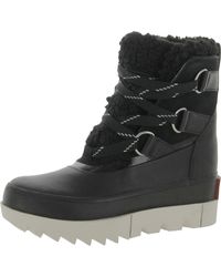 Sorel - Joan Of Arctic Next Leather Faux Fur Lined Combat & Lace-up Boots - Lyst