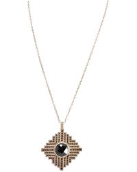 Anna Beck - Gili Large Square With Onyx Necklace - Lyst