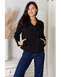 TRUEDAMES - Culture Code Full Size Zip-Up Jacket With Pockets - Lyst