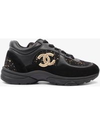 Chanel - Cc Runners / Gold Suede - Lyst