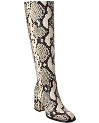 Stuart Weitzman - Nola Snake-Embossed Leather Knee-High Boot - Lyst
